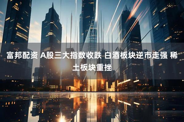 富邦配资 A股三大指数收跌 白酒板块逆市走强 稀土板块重挫